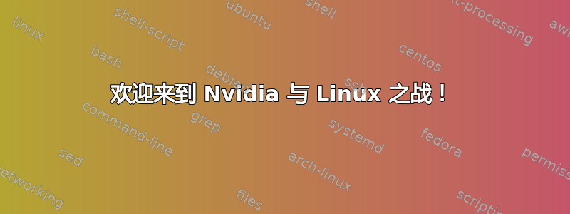 欢迎来到 Nvidia 与 Linux 之战！