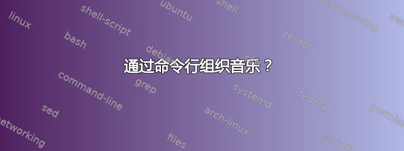 通过命令行组织音乐？