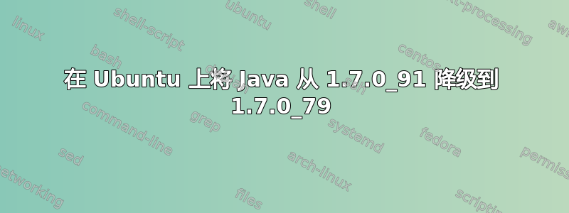 在 Ubuntu 上将 Java 从 1.7.0_91 降级到 1.7.0_79