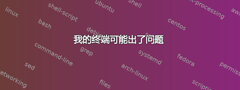 我的终端可能出了问题