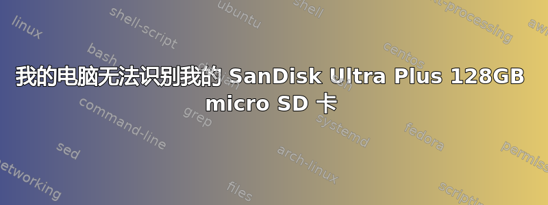 我的电脑无法识别我的 SanDisk Ultra Plus 128GB micro SD 卡