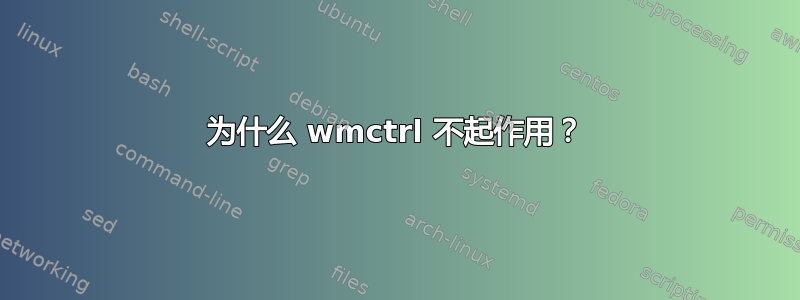 为什么 wmctrl 不起作用？