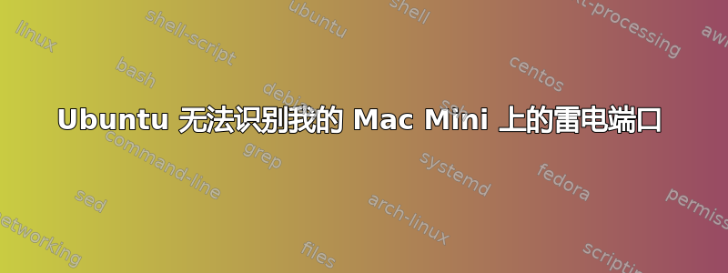 Ubuntu 无法识别我的 Mac Mini 上的雷电端口