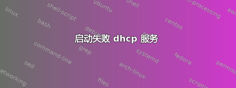 启动失败 dhcp 服务