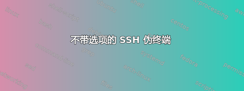 不带选项的 SSH 伪终端