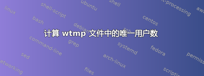 计算 wtmp 文件中的唯一用户数