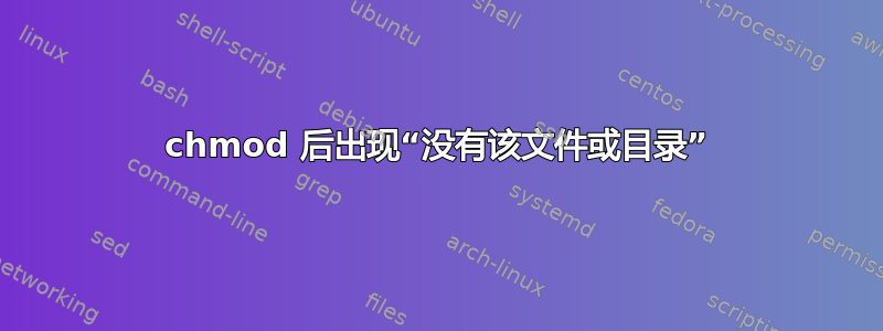 chmod 后出现“没有该文件或目录”