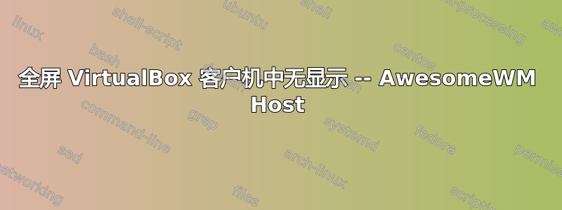 全屏 VirtualBox 客户机中无显示 -- AwesomeWM Host