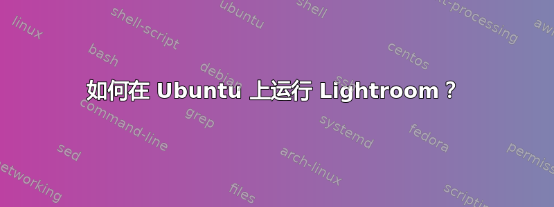 如何在 Ubuntu 上运行 Lightroom？