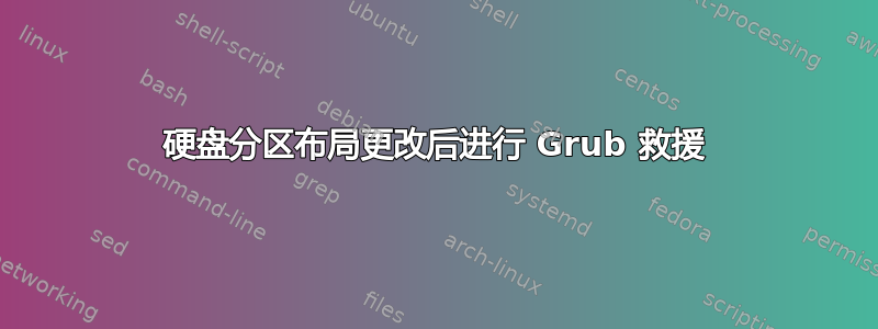 硬盘分区布局更改后进行 Grub 救援