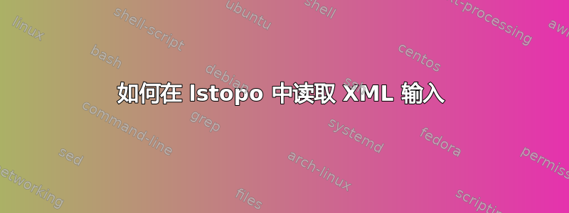 如何在 lstopo 中读取 XML 输入