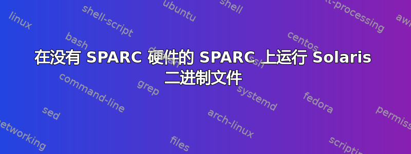 在没有 SPARC 硬件的 SPARC 上运行 Solaris 二进制文件