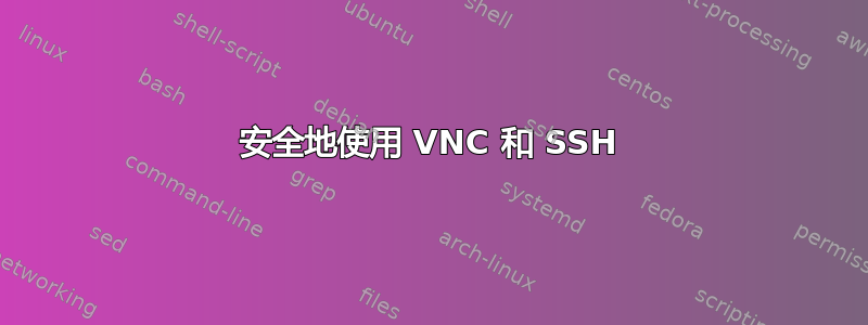 安全地使用 VNC 和 SSH