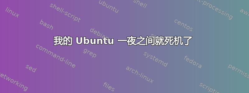 我的 Ubuntu 一夜之间就死机了