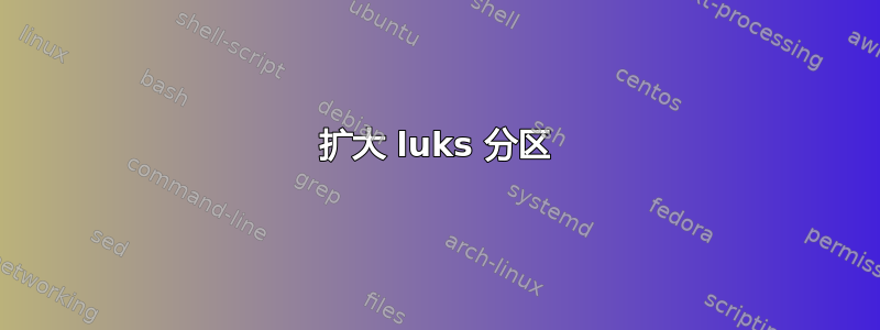 扩大 luks 分区