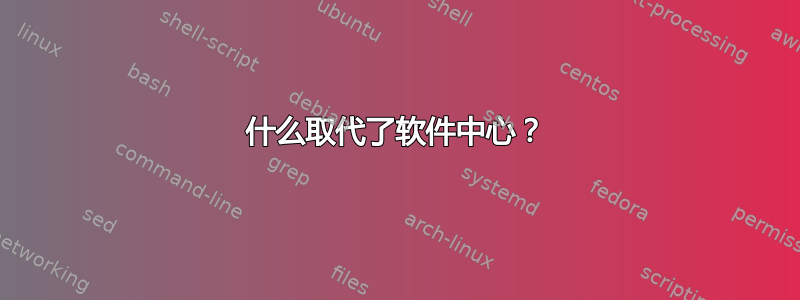 什么取代了软件中心？