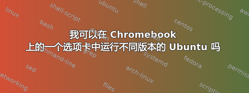 我可以在 Chromebook 上的一个选项卡中运行不同版本的 Ubuntu 吗