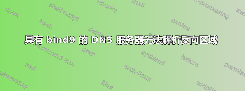 具有 bind9 的 DNS 服务器无法解析反向区域