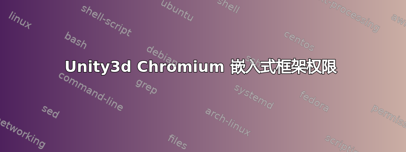 Unity3d Chromium 嵌入式框架权限