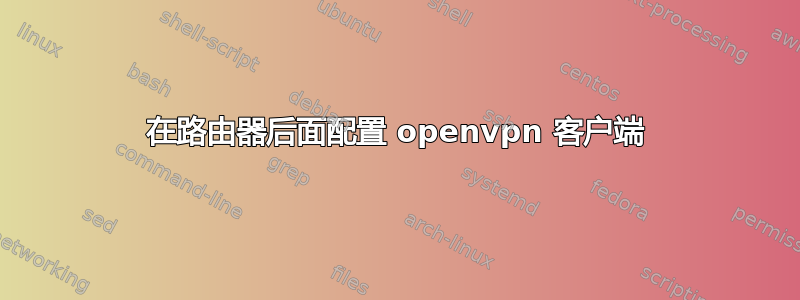 在路由器后面配置 openvpn 客户端