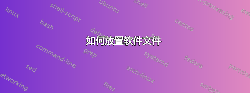 如何放置软件文件