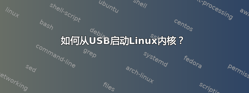 如何从USB启动Linux内核？