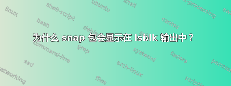 为什么 snap 包会显示在 lsblk 输出中？