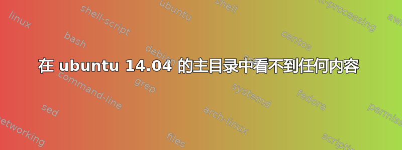 在 ubuntu 14.04 的主目录中看不到任何内容