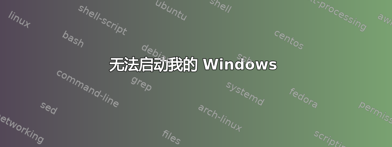 无法启动我的 Windows