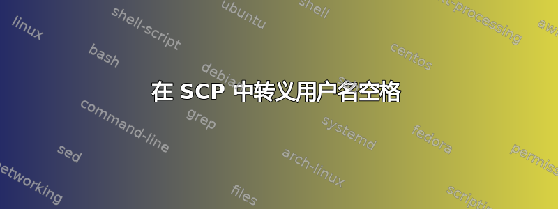 在 SCP 中转义用户名空格