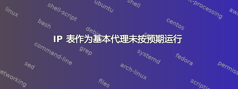 IP 表作为基本代理未按预期运行