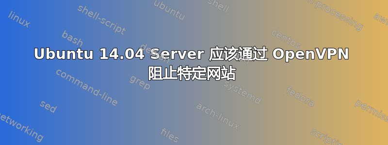 Ubuntu 14.04 Server 应该通过 OpenVPN 阻止特定网站