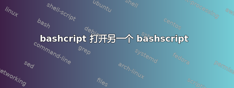 bashcript 打开另一个 bashscript 