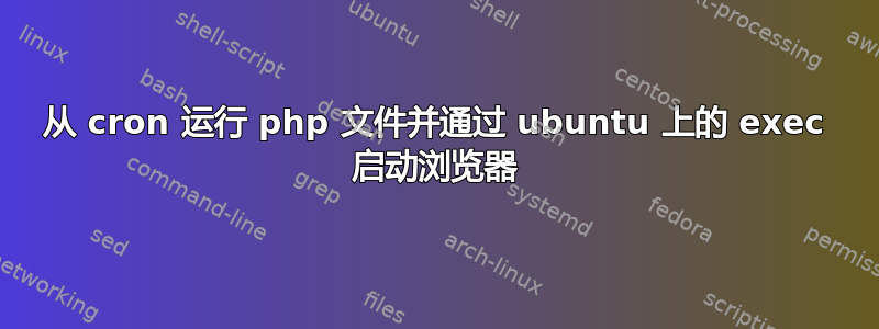 从 cron 运行 php 文件并通过 ubuntu 上的 exec 启动浏览器