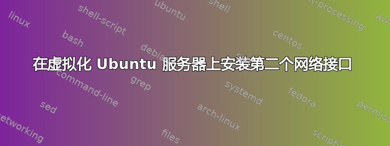 在虚拟化 Ubuntu 服务器上安装第二个网络接口