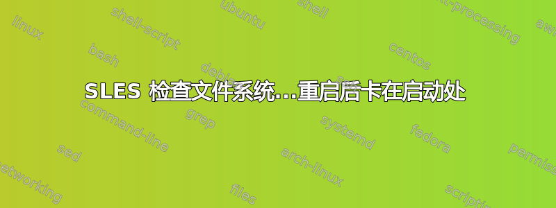 SLES 检查文件系统...重启后卡在启动处