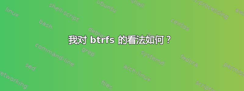 我对 btrfs 的看法如何？