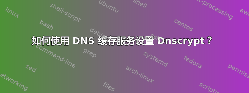 如何使用 DNS 缓存服务设置 Dnscrypt？