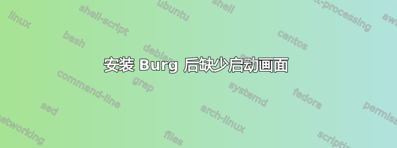 安装 Burg 后缺少启动画面