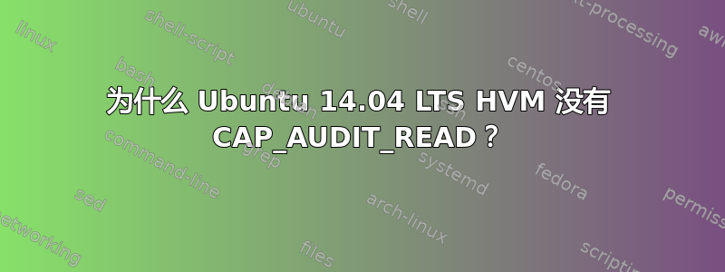 为什么 Ubuntu 14.04 LTS HVM 没有 CAP_AUDIT_READ？