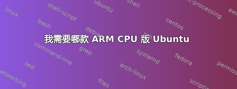 我需要哪款 ARM CPU 版 Ubuntu