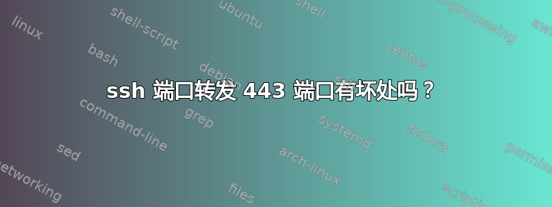 ssh 端口转发 443 端口有坏处吗？