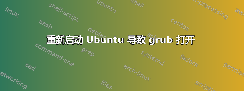 重新启动 Ubuntu 导致 grub 打开