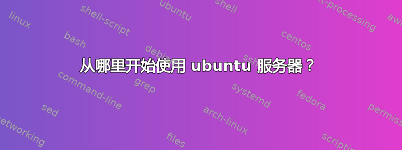 从哪里开始使用 ubuntu 服务器？