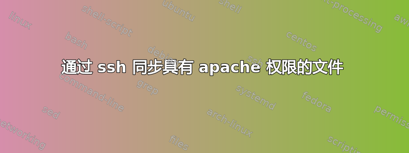 通过 ssh 同步具有 apache 权限的文件