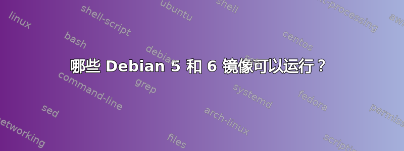 哪些 Debian 5 和 6 镜像可以运行？