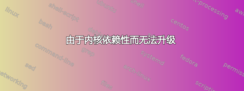 由于内核依赖性而无法升级