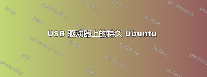 USB 驱动器上的持久 Ubuntu