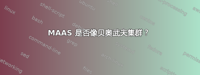 MAAS 是否像贝奥武夫集群？