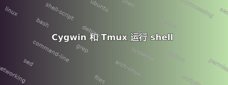 Cygwin 和 Tmux 运行 shell